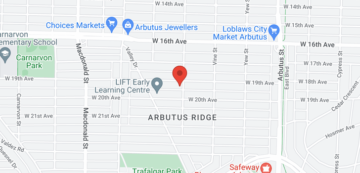 map of 2402 W 19TH AVENUE